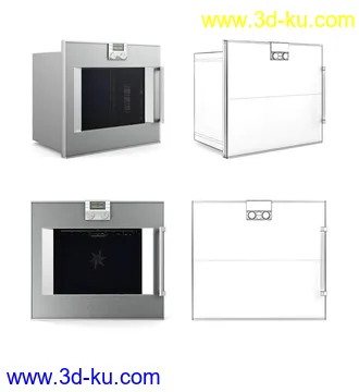 厨房设备,厨房电器,吊灯,抽油烟机,电磁炉,扫地机,洗地机,烤箱,烘焙机,消毒碗柜,冰柜,洗碗槽等模型25个的图片7