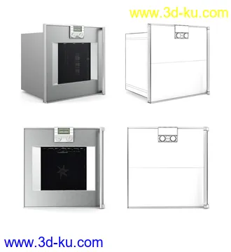 厨房设备,厨房电器,吊灯,抽油烟机,电磁炉,扫地机,洗地机,烤箱,烘焙机,消毒碗柜,冰柜,洗碗槽等模型25个的图片8