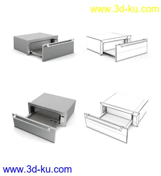 厨房设备,厨房电器,吊灯,抽油烟机,电磁炉,扫地机,洗地机,烤箱,烘焙机,消毒碗柜,冰柜,洗碗槽等模型25个的图片10