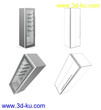 厨房设备,厨房电器,吊灯,抽油烟机,电磁炉,扫地机,洗地机,烤箱,烘焙机,消毒碗柜,冰柜,洗碗槽等模型25个的图片18