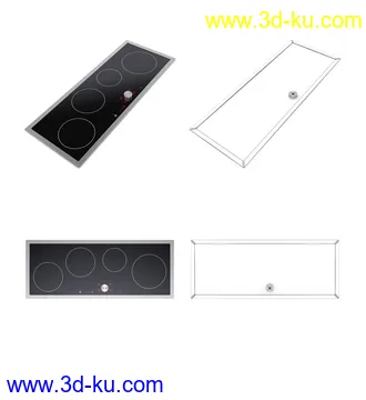 厨房设备,厨房电器,吊灯,抽油烟机,电磁炉,扫地机,洗地机,烤箱,烘焙机,消毒碗柜,冰柜,洗碗槽等模型25个的图片24