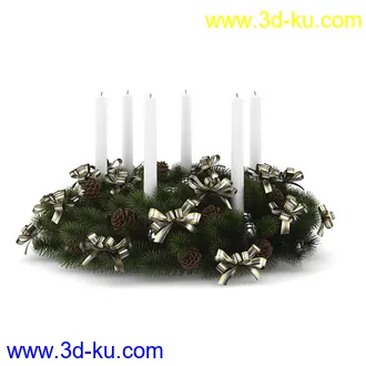 圣诞节物品,花环,彩带,圣诞饰品,圣诞树,铃铛,礼物合,巧克力,蜡烛,圣诞挂饰,装饰品等模型30个的图片17