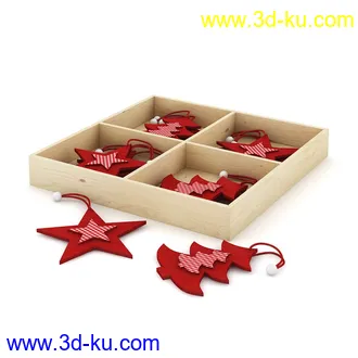 圣诞节物品,花环,彩带,圣诞饰品,圣诞树,铃铛,礼物合,巧克力,蜡烛,圣诞挂饰,装饰品等模型30个的图片22