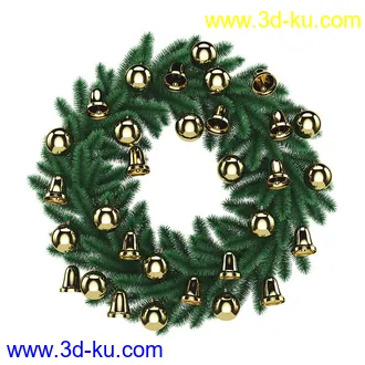 圣诞节物品,花环,彩带,圣诞饰品,圣诞树,铃铛,礼物合,巧克力,蜡烛,圣诞挂饰,装饰品等模型30个的图片24