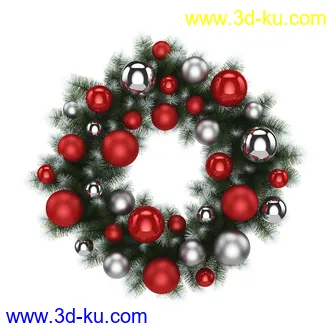 圣诞节物品,花环,彩带,圣诞饰品,圣诞树,铃铛,礼物合,巧克力,蜡烛,圣诞挂饰,装饰品等模型30个的图片25