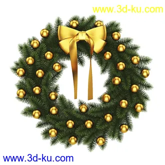 圣诞节物品,花环,彩带,圣诞饰品,圣诞树,铃铛,礼物合,巧克力,蜡烛,圣诞挂饰,装饰品等模型30个的图片26