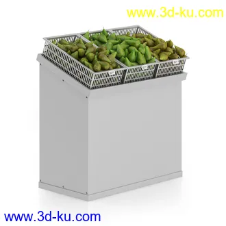 超市设施模型,货架,商品,衣服,水果,蔬菜,小推车,手拉车,冰柜,衣架等模型25个的图片11