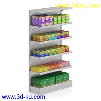 超市设施模型,货架,商品,衣服,水果,蔬菜,小推车,手拉车,冰柜,衣架等模型25个的图片21