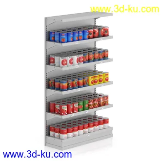 超市设施模型,货架,商品,衣服,水果,蔬菜,小推车,手拉车,冰柜,衣架等模型25个的图片23