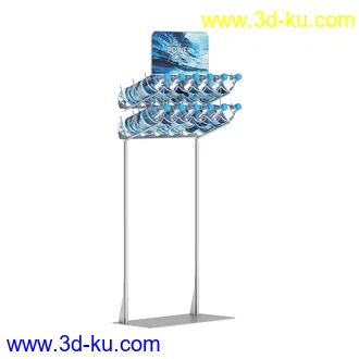超市货物模型,百货,零售商品,日用商品,水果,面包,书籍,货架,冷饮,收银台,不锈钢栏杆,购物篮子等模型31个的图片