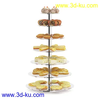 超市货物模型,百货,零售商品,日用商品,水果,面包,书籍,货架,冷饮,收银台,不锈钢栏杆,购物篮子等模型31个的图片9