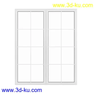 窗模型合集,一格窗,两格窗,四格窗,平开窗,推拉窗,悬窗,立转窗,铝合金窗,天窗等模型51个的图片5