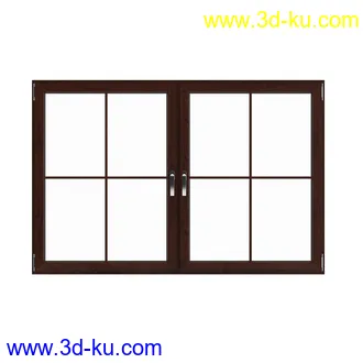 窗模型合集,一格窗,两格窗,四格窗,平开窗,推拉窗,悬窗,立转窗,铝合金窗,天窗等模型51个的图片12