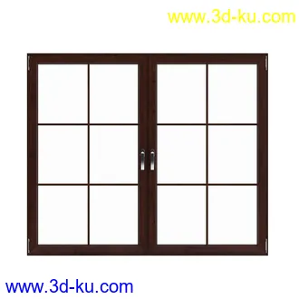 窗模型合集,一格窗,两格窗,四格窗,平开窗,推拉窗,悬窗,立转窗,铝合金窗,天窗等模型51个的图片14