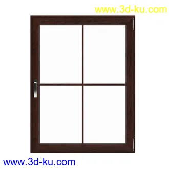 窗模型合集,一格窗,两格窗,四格窗,平开窗,推拉窗,悬窗,立转窗,铝合金窗,天窗等模型51个的图片16