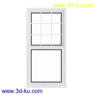 窗模型合集,一格窗,两格窗,四格窗,平开窗,推拉窗,悬窗,立转窗,铝合金窗,天窗等模型51个的图片20