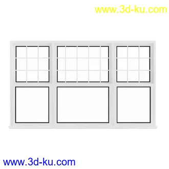 窗模型合集,一格窗,两格窗,四格窗,平开窗,推拉窗,悬窗,立转窗,铝合金窗,天窗等模型51个的图片25