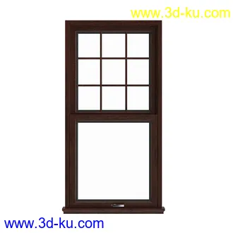 窗模型合集,一格窗,两格窗,四格窗,平开窗,推拉窗,悬窗,立转窗,铝合金窗,天窗等模型51个的图片27