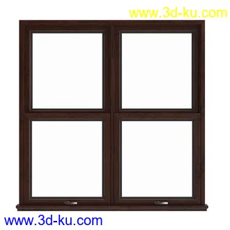 窗模型合集,一格窗,两格窗,四格窗,平开窗,推拉窗,悬窗,立转窗,铝合金窗,天窗等模型51个的图片28
