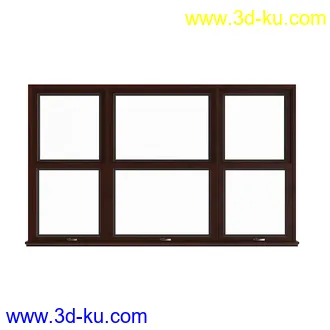 窗模型合集,一格窗,两格窗,四格窗,平开窗,推拉窗,悬窗,立转窗,铝合金窗,天窗等模型51个的图片30
