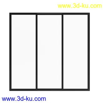 窗模型合集,一格窗,两格窗,四格窗,平开窗,推拉窗,悬窗,立转窗,铝合金窗,天窗等模型51个的图片34