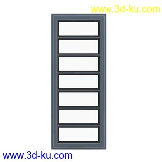 窗模型合集,一格窗,两格窗,四格窗,平开窗,推拉窗,悬窗,立转窗,铝合金窗,天窗等模型51个的图片42