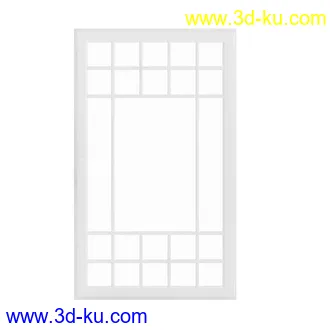 窗模型合集,一格窗,两格窗,四格窗,平开窗,推拉窗,悬窗,立转窗,铝合金窗,天窗等模型51个的图片44