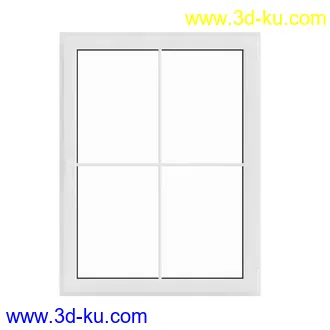 窗模型合集,一格窗,两格窗,四格窗,平开窗,推拉窗,悬窗,立转窗,铝合金窗,天窗等模型51个的图片49