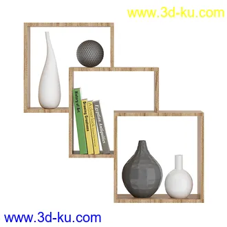 装饰品,木制装饰品,画,花瓶,木架,盆景,树根,墙壁柜等室内装饰模型21个的图片