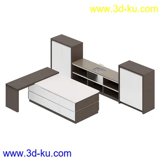 厨房家具模型合集,组合柜,厨柜,组合家具等模型21个的图片