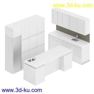 厨房家具模型合集,组合柜,厨柜,组合家具等模型21个的图片
