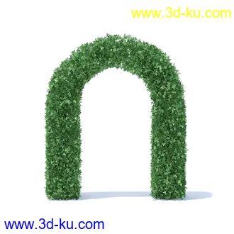 树篱,篱笆,园林艺术,造型篱笆,球形,拱形,长方形,三角形,心形,动物形态等景观造型植物模型36个的图片