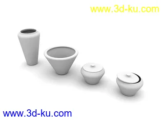 餐具模型,盛具模型,厨房物品模型合集共15个的图片