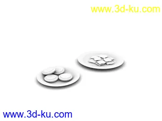 餐具模型,盛具模型,厨房物品模型合集共15个的图片