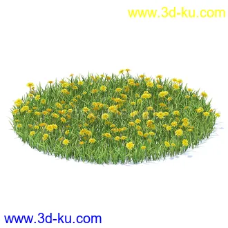 花草模型,草皮,花圃,青草,杂草,蒲苇,大滨菊,菊花,蒲公英,七筋姑,蓍,紫薇,藿香蓟,虾脊兰,冬红等模型51个的图片