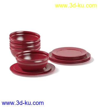 厨房物品模型,平底锅,碗架,碗,罐,碟,调味瓶,厨具,铲,勺子,酱油瓶,不锈钢锅等模型26个的图片