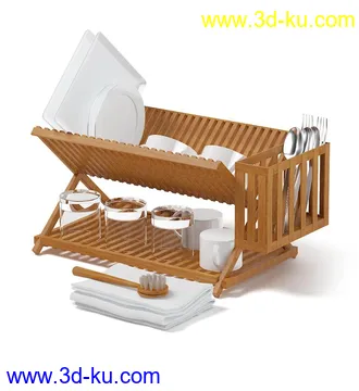 厨房物品模型,平底锅,碗架,碗,罐,碟,调味瓶,厨具,铲,勺子,酱油瓶,不锈钢锅等模型26个的图片13