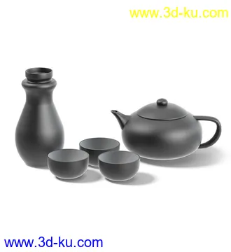 厨房物品模型,平底锅,碗架,碗,罐,碟,调味瓶,厨具,铲,勺子,酱油瓶,不锈钢锅等模型26个的图片16