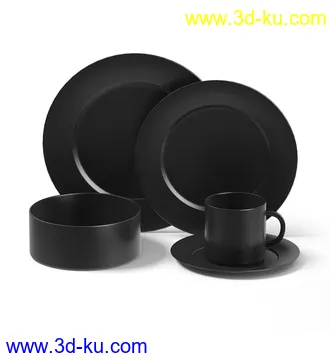 厨房物品模型,平底锅,碗架,碗,罐,碟,调味瓶,厨具,铲,勺子,酱油瓶,不锈钢锅等模型26个的图片22