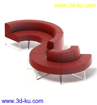 接待处家具模型,贵宾室家具,接待室家具,等候室家具,公办家具,前台,排椅等家具26个的图片3