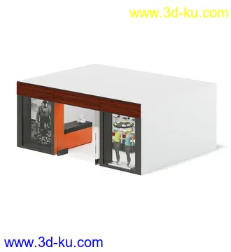 商场设备模型,手扶电梯,升降电梯,垃圾桶,展台,货架,橱窗,商店,店铺,等模型30个的图片