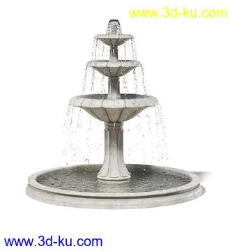 园林装饰品模型,水池,喷泉,喷水池,水井,木桥,阑珊,雕塑,雕像,路灯,石塔,石台等公园模型40个的图片