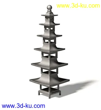 园林装饰品模型,水池,喷泉,喷水池,水井,木桥,阑珊,雕塑,雕像,路灯,石塔,石台等公园模型40个的图片30