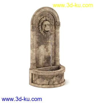 园林装饰品模型,水池,喷泉,喷水池,水井,木桥,阑珊,雕塑,雕像,路灯,石塔,石台等公园模型40个的图片35