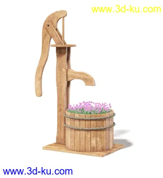 园林装饰品模型,水池,喷泉,喷水池,水井,木桥,阑珊,雕塑,雕像,路灯,石塔,石台等公园模型40个的图片