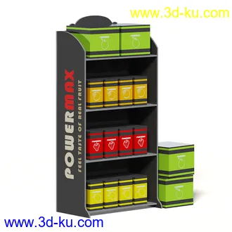 超市设备,超市商品,货架,货物,商品,杂货,收银机,安检机,食品,零售品,冷饮等超市物品模型40个的图片