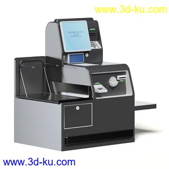 超市设备,超市商品,货架,货物,商品,杂货,收银机,安检机,食品,零售品,冷饮等超市物品模型40个的图片