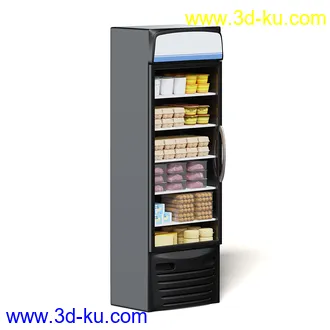 超市设备,超市商品,货架,货物,商品,杂货,收银机,安检机,食品,零售品,冷饮等超市物品模型40个的图片