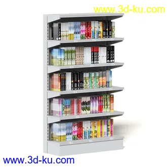 超市设备,超市商品,货架,货物,商品,杂货,收银机,安检机,食品,零售品,冷饮等超市物品模型40个的图片