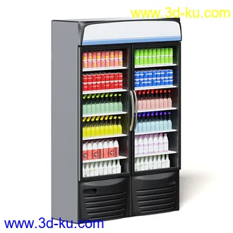 超市设备,超市商品,货架,货物,商品,杂货,收银机,安检机,食品,零售品,冷饮等超市物品模型40个的图片